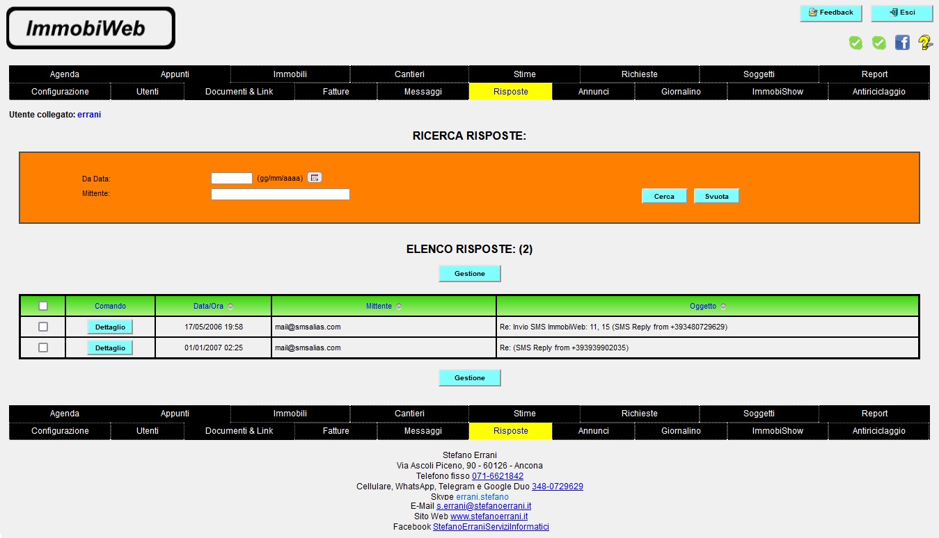 ImmobiWeb: Risposte