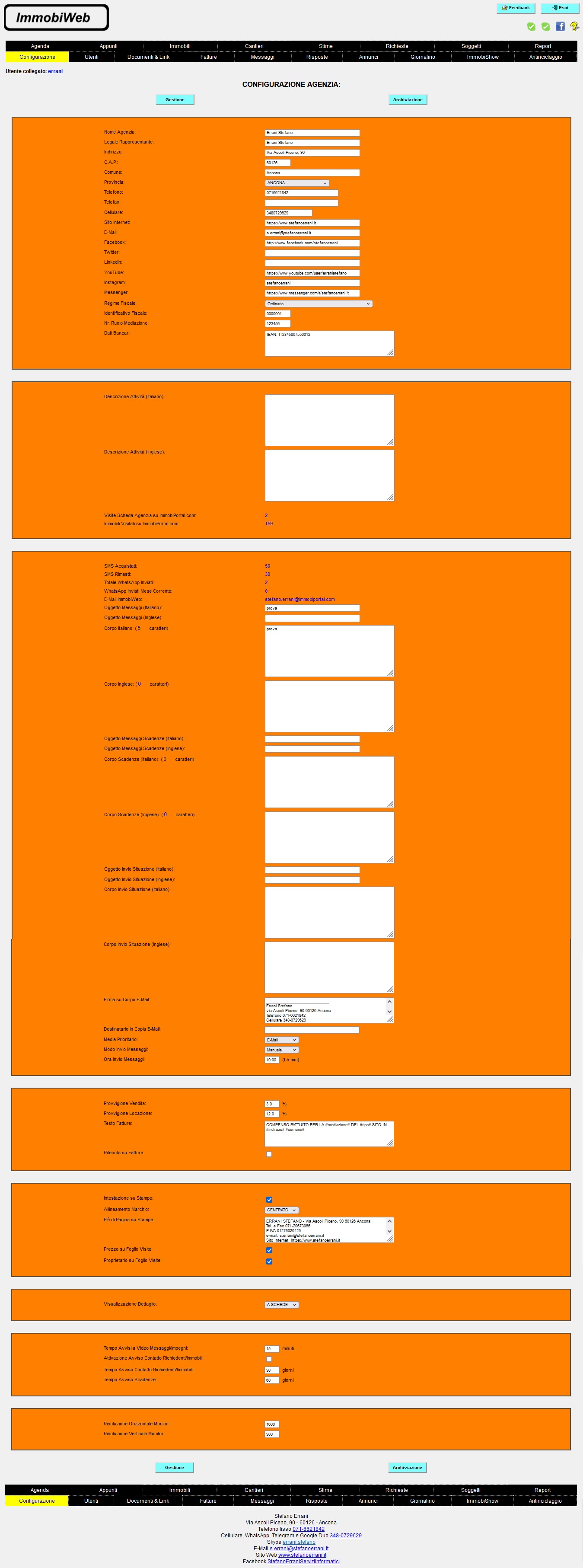 ImmobiWeb: Configurazione